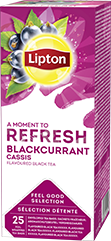LIPTON Feel Good Selection - REFRESH Feketeribizli tea 25x1.6g