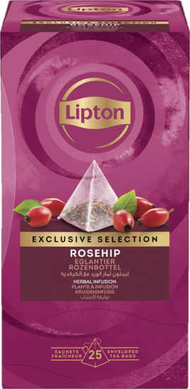 LIPTON Exclusive Selection - Csipkebogy tea 25x2.5g - Szav.id: 2025.06.30.