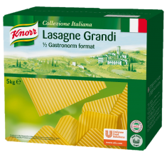  KNORR Lasagne Grandi durum száraztészta lapok 5kg - 387135