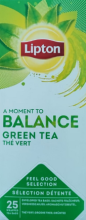 LIPTON Feel Good Selection - BALANCE Thé Vert natúr zöld tea 25x1.3g